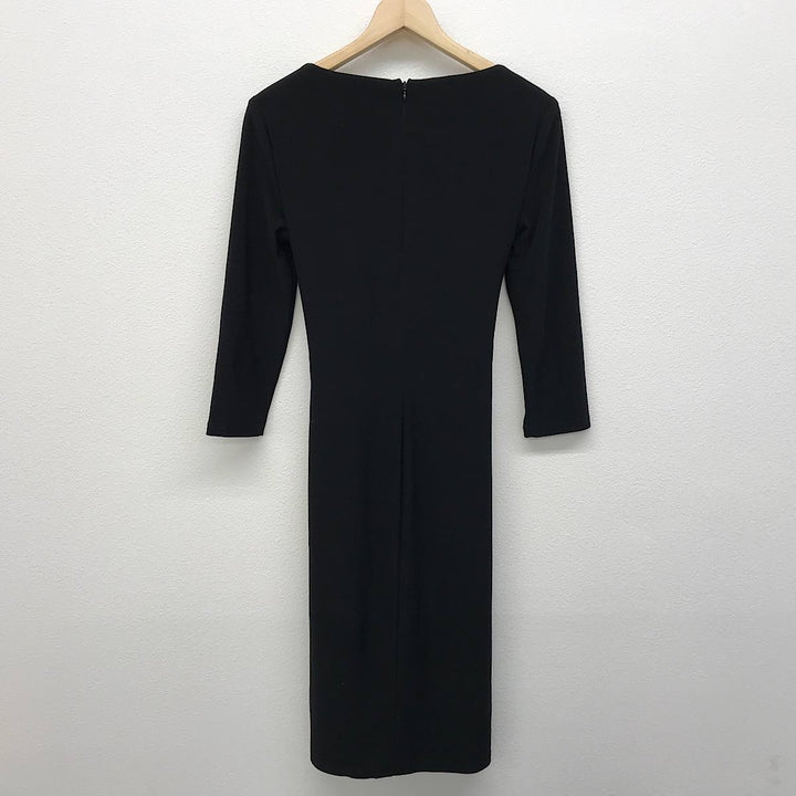 『USED』 
RALPH LAUREN ラルフローレン 
 ウエストリボンドレス ワンピース 
ポリエステル/ポリウレタン  ブラック系