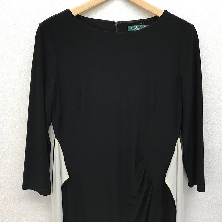 『USED』 
RALPH LAUREN ラルフローレン 
 ウエストリボンドレス ワンピース 
ポリエステル/ポリウレタン  ブラック系