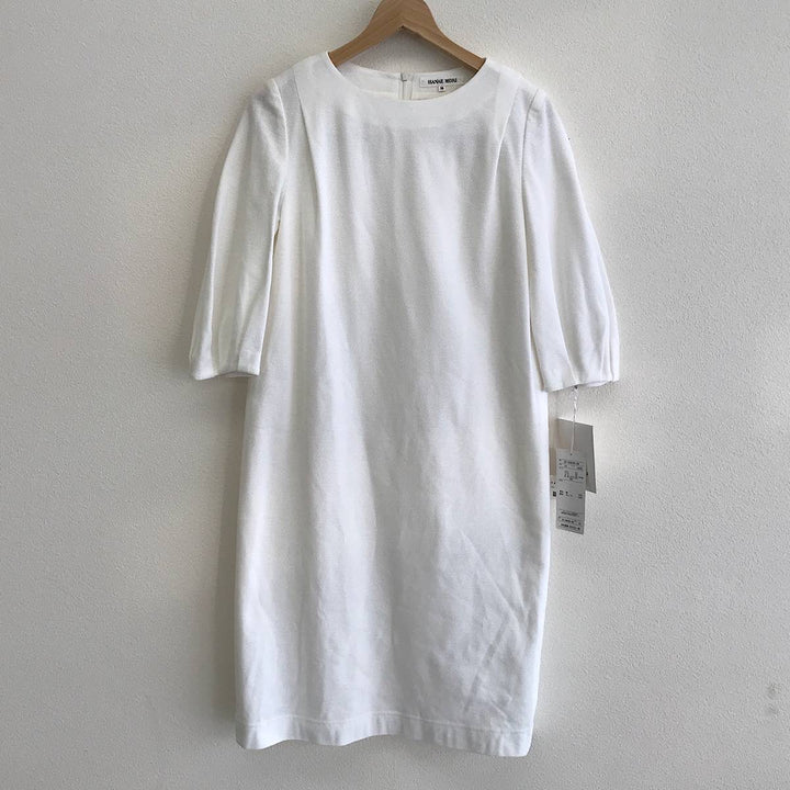 『美品』 
HANAE MORI 森英恵 ハナエモリ 
 ワンピース 
コットン /キュプラ ホワイト系