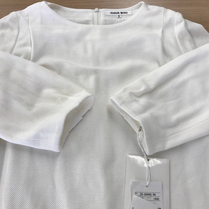 『美品』 
HANAE MORI 森英恵 ハナエモリ 
 ワンピース 
コットン /キュプラ ホワイト系
