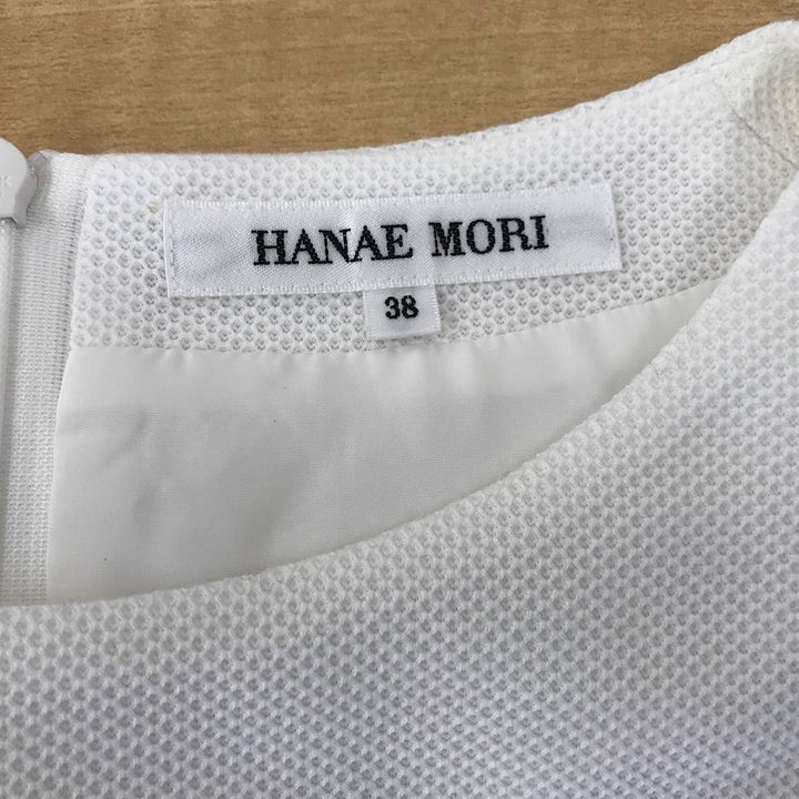 『美品』 
HANAE MORI 森英恵 ハナエモリ 
 ワンピース 
コットン /キュプラ ホワイト系