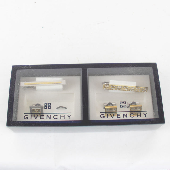 『USED』 
GIVENCHY ジバンシィ 
 タイピン/カフス 2セット タイピン 
メタル ゴールドカラー/シルバーカラー