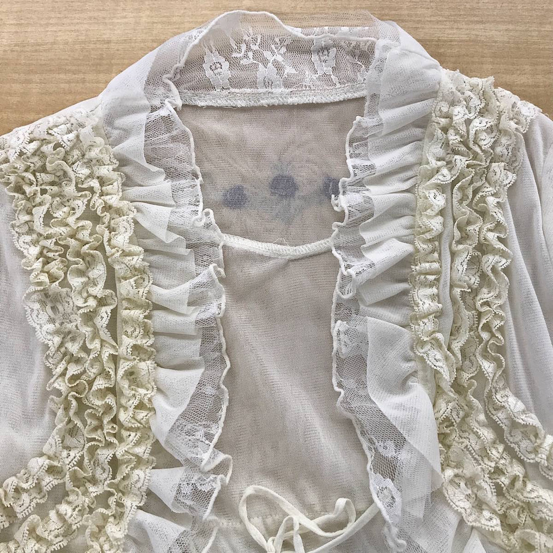 『USED』 
 
 OZZ Croce オズクロス 姫袖レースボレロ カーディガン 
 ホワイト系