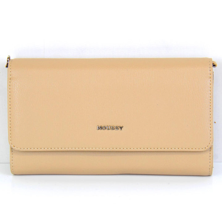 美品『USED』 
MOUSSY マウジー 
 ウォレット ショルダーバッグ 
レザー ベージュ