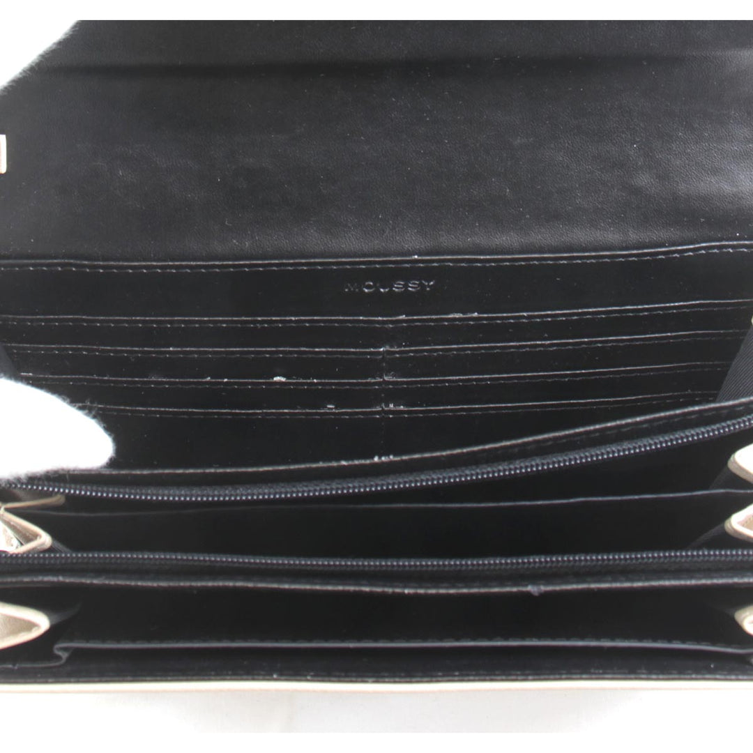 美品『USED』 
MOUSSY マウジー 
 ウォレット ショルダーバッグ 
レザー ベージュ