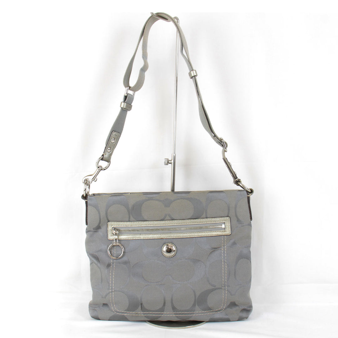 『USED』 
COACH コーチ 
 F14869 ショルダーバッグ 
キャンバス グレー
