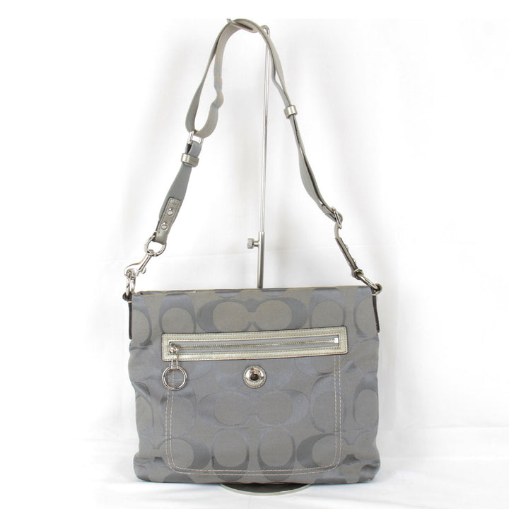 『USED』 
COACH コーチ 
 F14869 ショルダーバッグ 
キャンバス グレー