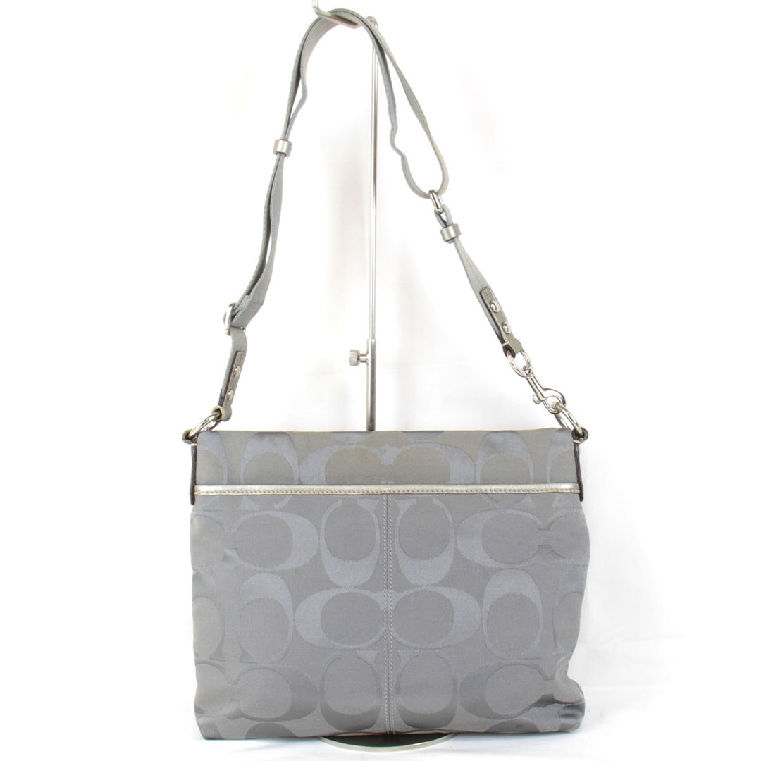 『USED』 
COACH コーチ 
 F14869 ショルダーバッグ 
キャンバス グレー