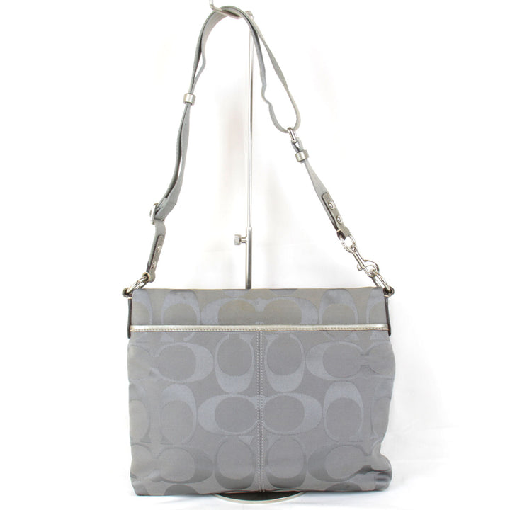 『USED』 
COACH コーチ 
 F14869 ショルダーバッグ 
キャンバス グレー