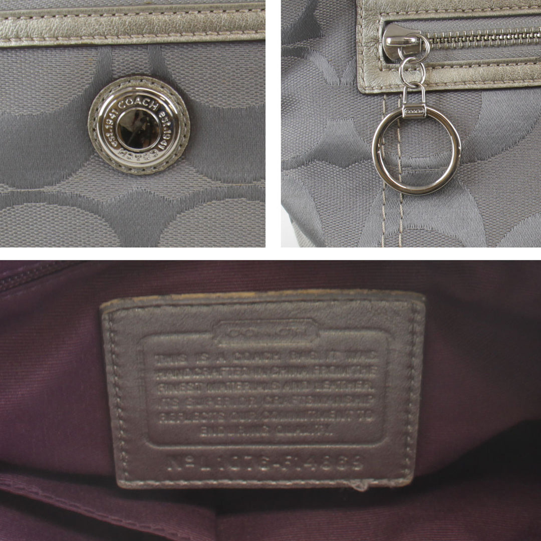 『USED』 
COACH コーチ 
 F14869 ショルダーバッグ 
キャンバス グレー