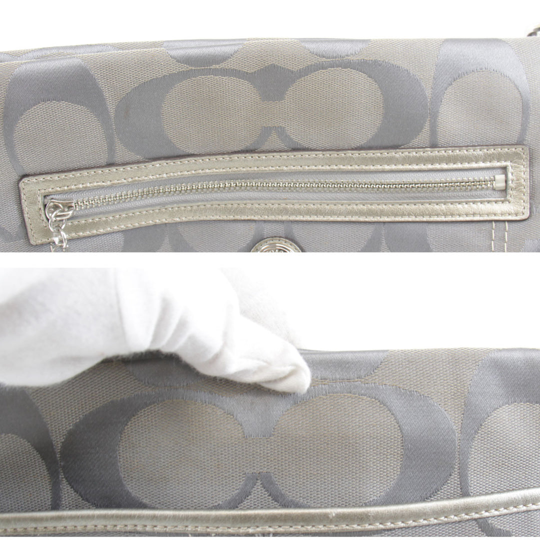 『USED』 
COACH コーチ 
 F14869 ショルダーバッグ 
キャンバス グレー