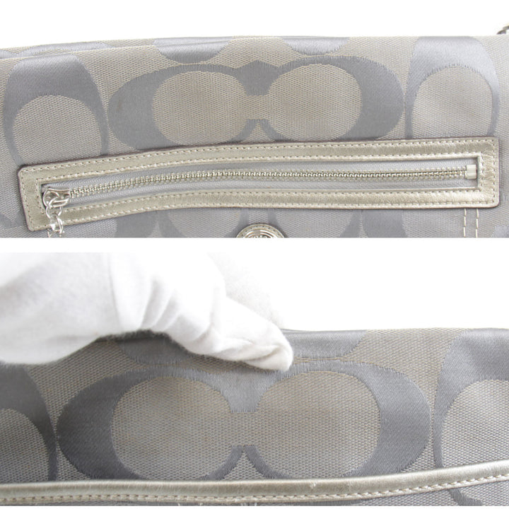 『USED』 
COACH コーチ 
 F14869 ショルダーバッグ 
キャンバス グレー