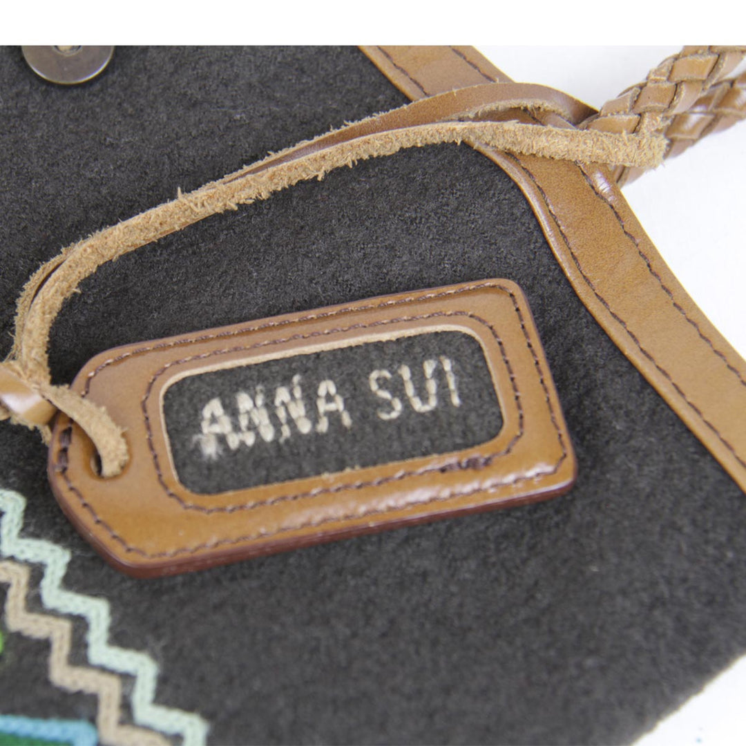 『USED』 
ANNA SUI アナスイ 
 トートバッグ 
フェルト