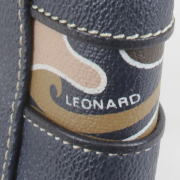 『USED』 
LEONARD レオナール 
 ショルダーバッグ 
レザー ネイビー