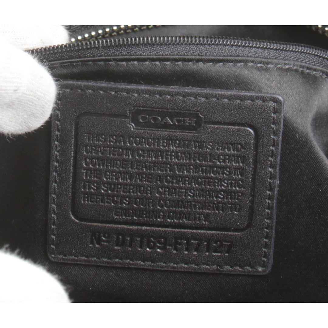 『USED』 
COACH コーチ 
 パテント F17127  ハンドバッグ 
レザー ブラック