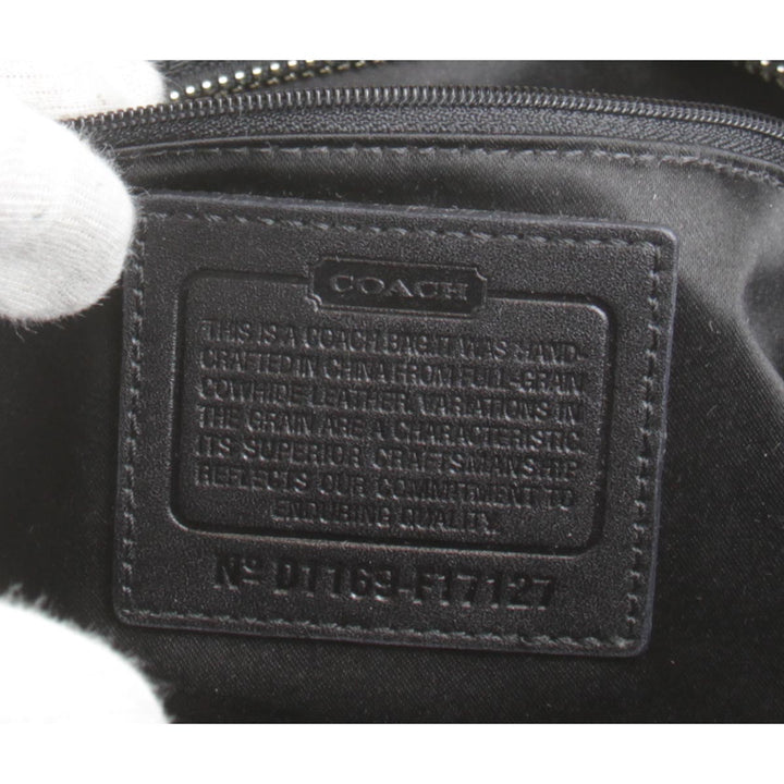 『USED』 
COACH コーチ 
 パテント F17127  ハンドバッグ 
レザー ブラック