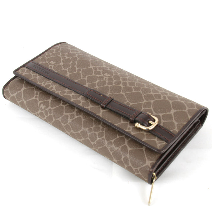 『USED』 
NINA RICCI ニナリッチ 
 ジラフ 長財布 
レザー ブラウン