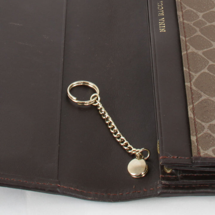 『USED』 
NINA RICCI ニナリッチ 
 ジラフ 長財布 
レザー ブラウン