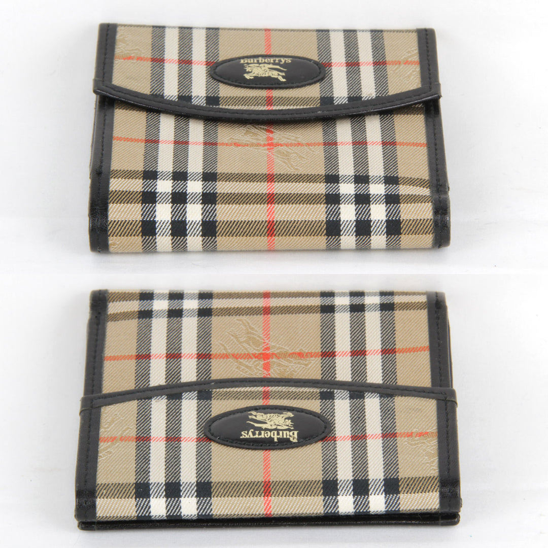 良品『USED』 
BURBERRY バーバリー 
 二つ折り財布 
レザー ベージュ