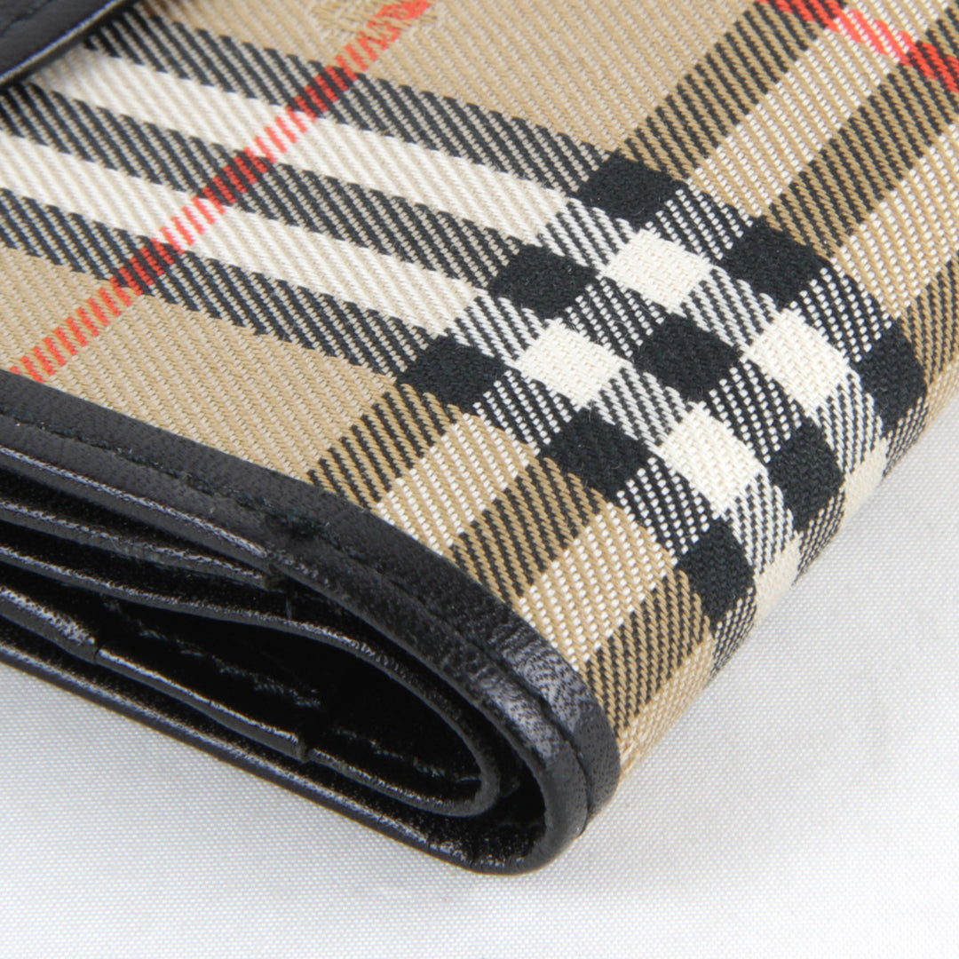 良品『USED』 
BURBERRY バーバリー 
 二つ折り財布 
レザー ベージュ