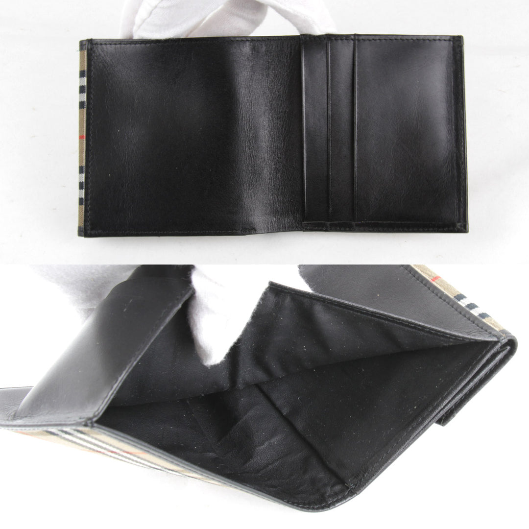良品『USED』 
BURBERRY バーバリー 
 二つ折り財布 
レザー ベージュ