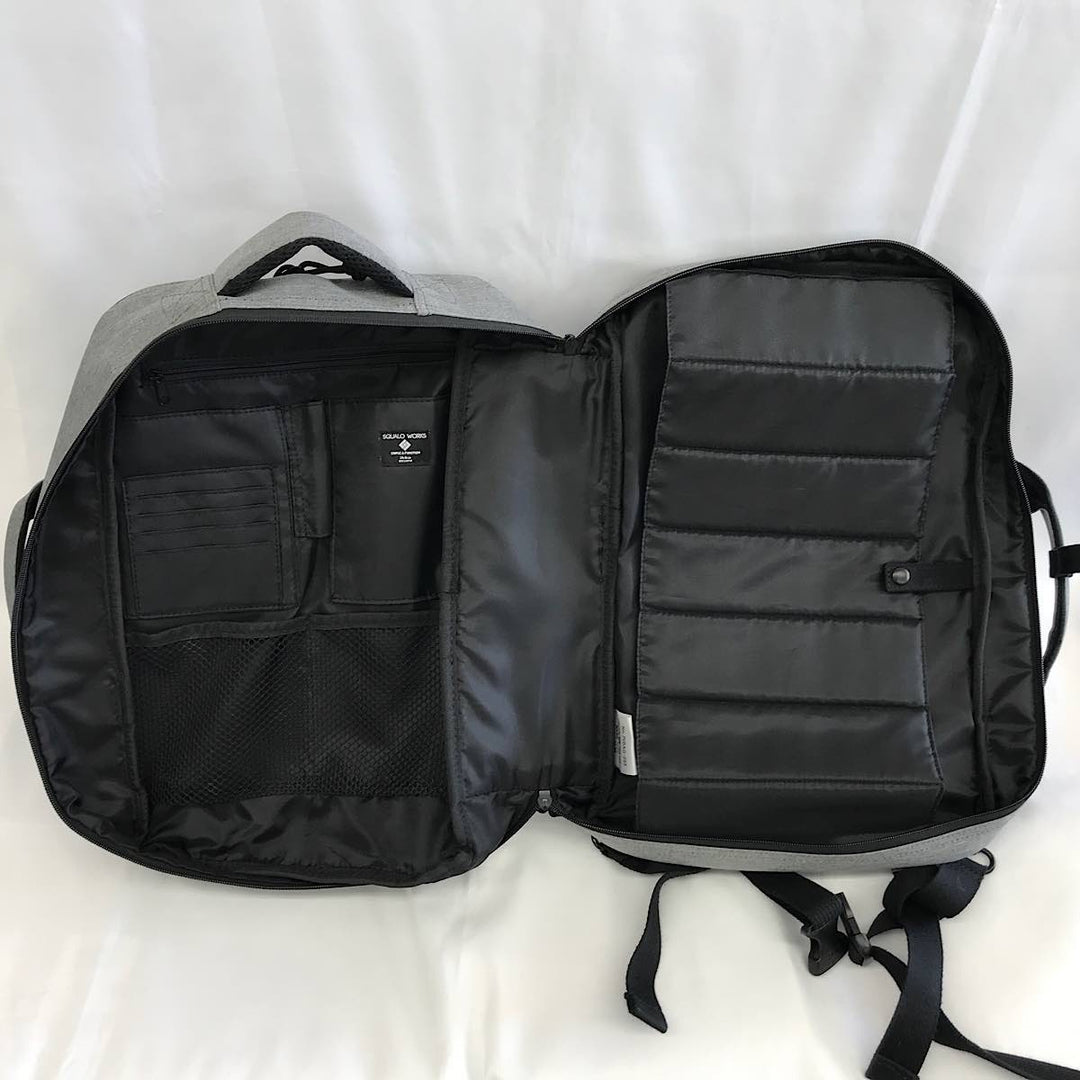 『USED』 
 
 ikka イッカ SQVALO WORKS シャンブレー 3WAY バッグ IKBAG-283 リュック・デイパック 
ポリエステル グレー