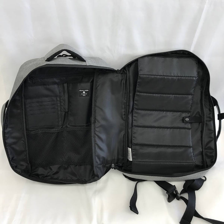 『USED』 
 
 ikka イッカ SQVALO WORKS シャンブレー 3WAY バッグ IKBAG-283 リュック・デイパック 
ポリエステル グレー