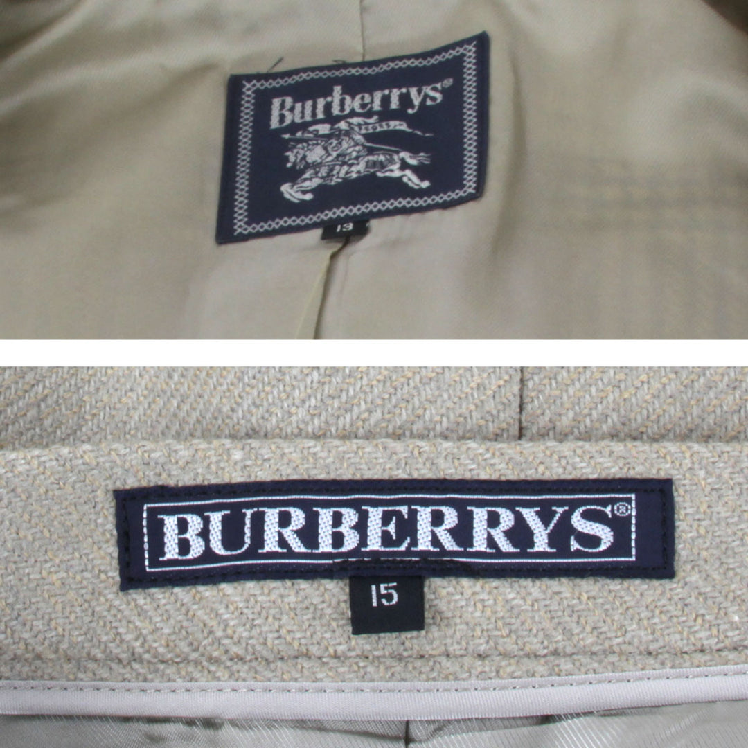 良品『USED』 
Burberrys バーバリーズ 
 スーツ上下 セットアップ 
毛/シルク/キュプラ ベージュ
