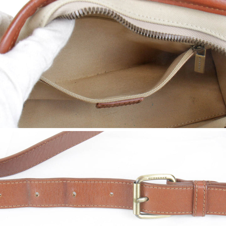 『USED』 
BURBERRY バーバリー 
 ショルダーバッグ 
キャンバス ベージュ