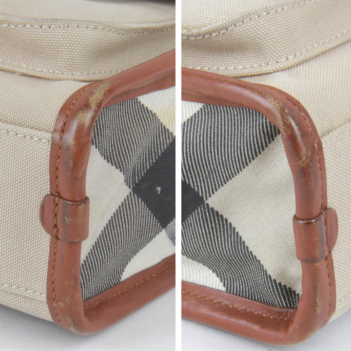 『USED』 
BURBERRY バーバリー 
 ショルダーバッグ 
キャンバス ベージュ