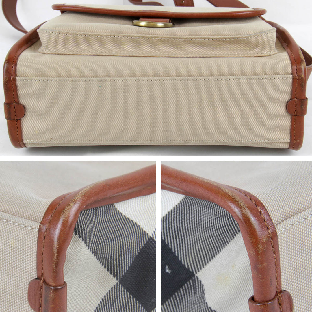 『USED』 
BURBERRY バーバリー 
 ショルダーバッグ 
キャンバス ベージュ