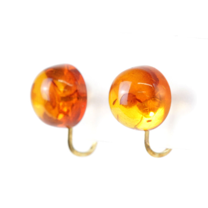 美品『USED』 K18 /琥珀 
イヤリング
 1.6g
