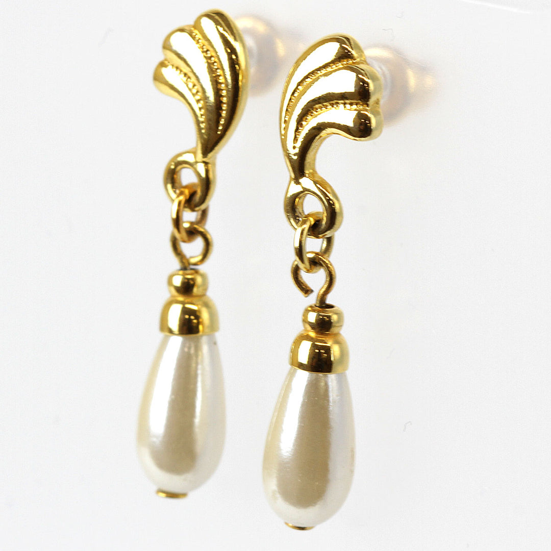 美品『USED』 メタル 
 ティアドロップ パールピアス ピアス