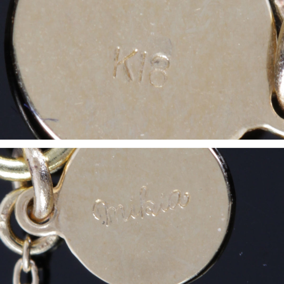 美品『USED』 K18/K14  
 mikia ネックレス
 ダイヤモンド 0.036 3.1g