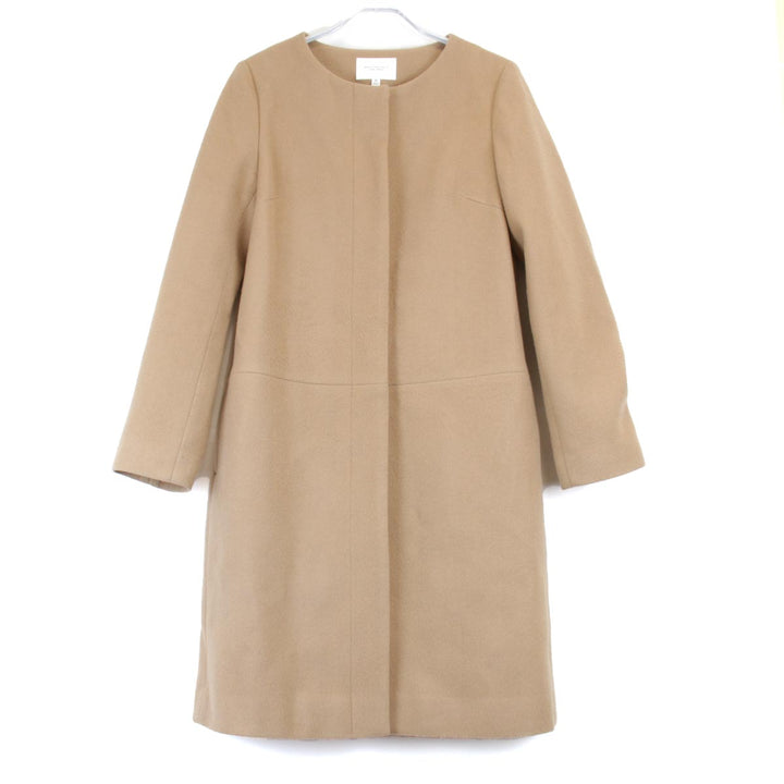 『USED』 
BEAUTY&YOUTH UNITED ARROWS ビューティアンドユースユナイテッドアローズ 
 ノーカラーコート コート 
ウール ベージュ
