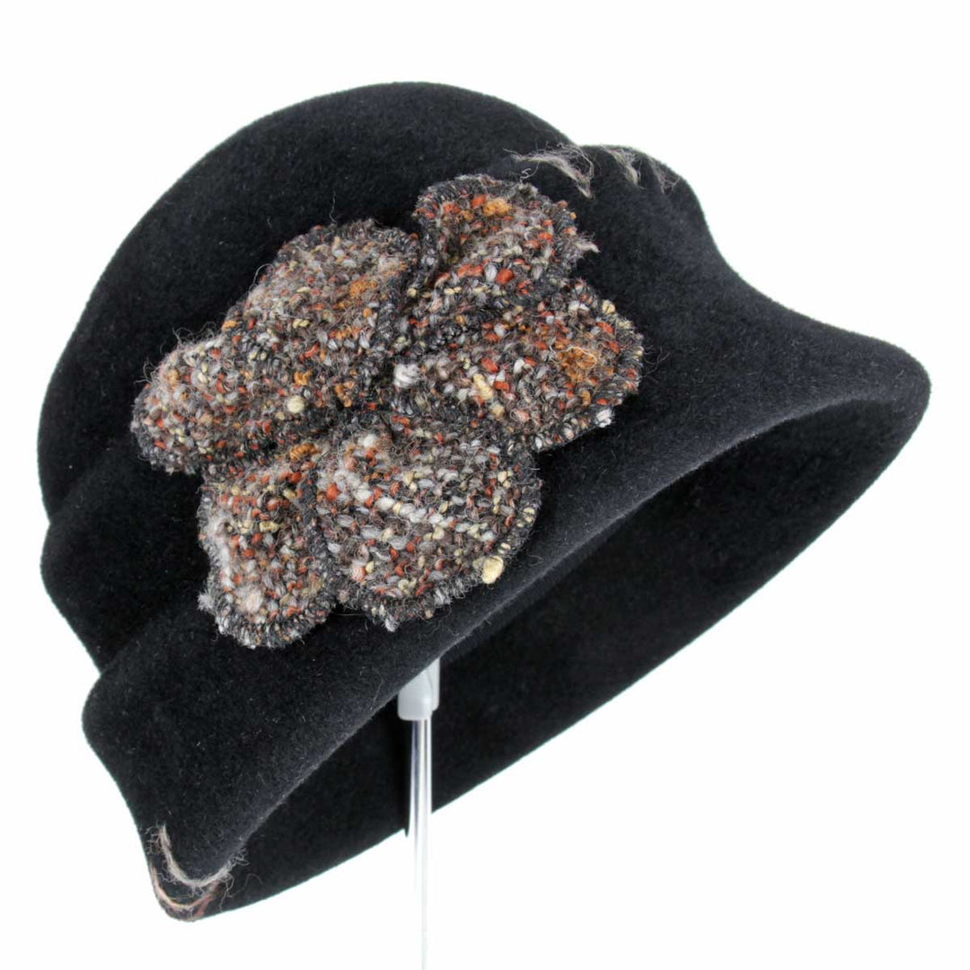 美品『USED』 
 
 シーバーガー クロッシェ ハット 
ラビットファー ブラック 帽子 兎毛