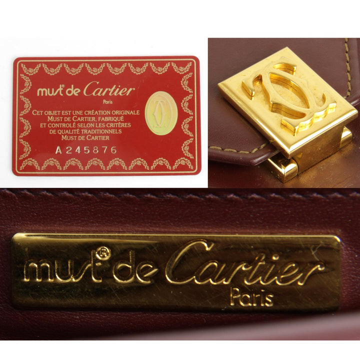 『USED』 
CARTIER カルティエ 
 マストライン ショルダーバッグ 
レザー
