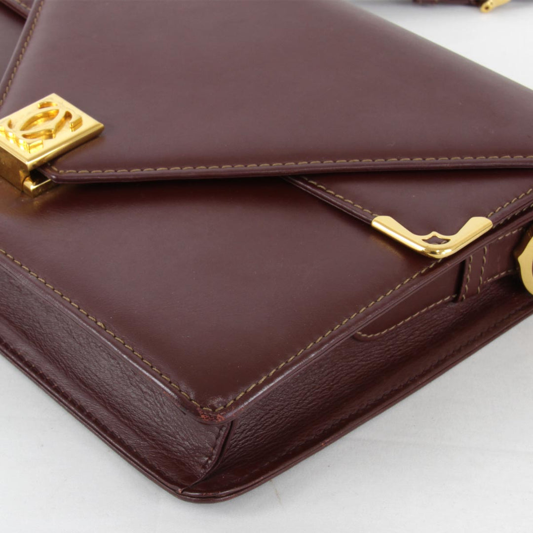 『USED』 
CARTIER カルティエ 
 マストライン ショルダーバッグ 
レザー