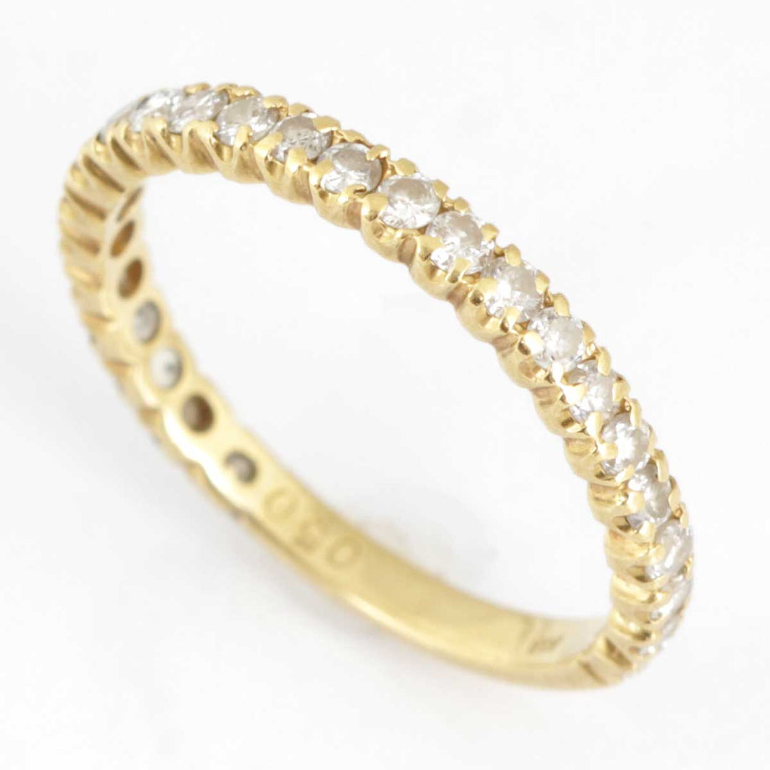 美品『USED』 K18 
 クォーターエタニティリング リング・指輪
 ダイヤモンド 0.50 1.3g