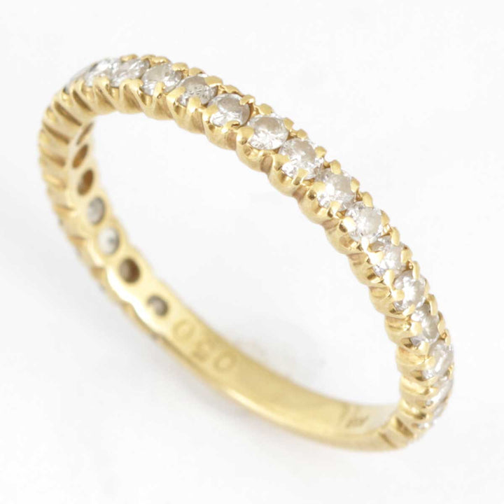美品『USED』 K18 
 クォーターエタニティリング リング・指輪
 ダイヤモンド 0.50 1.3g