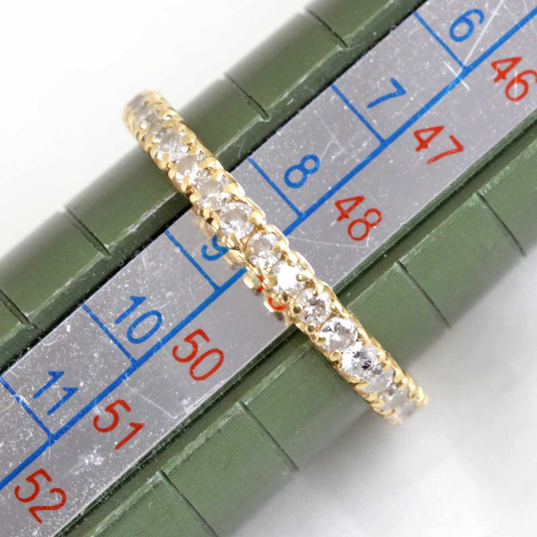 美品『USED』 K18 
 クォーターエタニティリング リング・指輪
 ダイヤモンド 0.50 1.3g