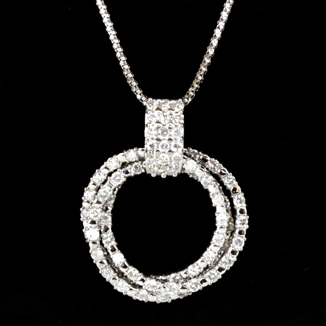 美品『USED』 K18WG/Pt900  /ダイヤモンド 
ネックレス
 ダイヤモンド 2.00 13.3g