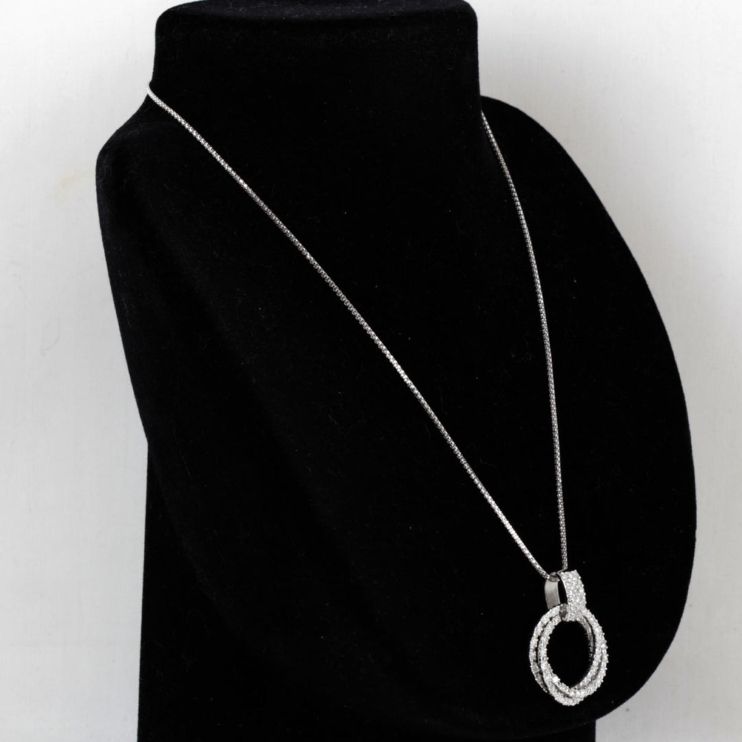美品『USED』 K18WG/Pt900  /ダイヤモンド 
ネックレス
 ダイヤモンド 2.00 13.3g