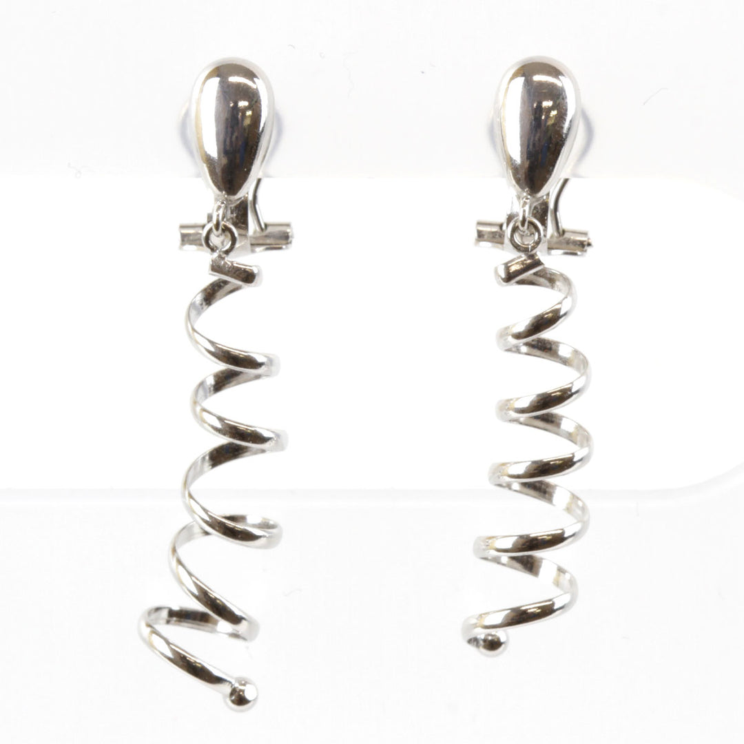 美品『USED』 K14WG 
 ばね形 イヤリング
 1.9g
