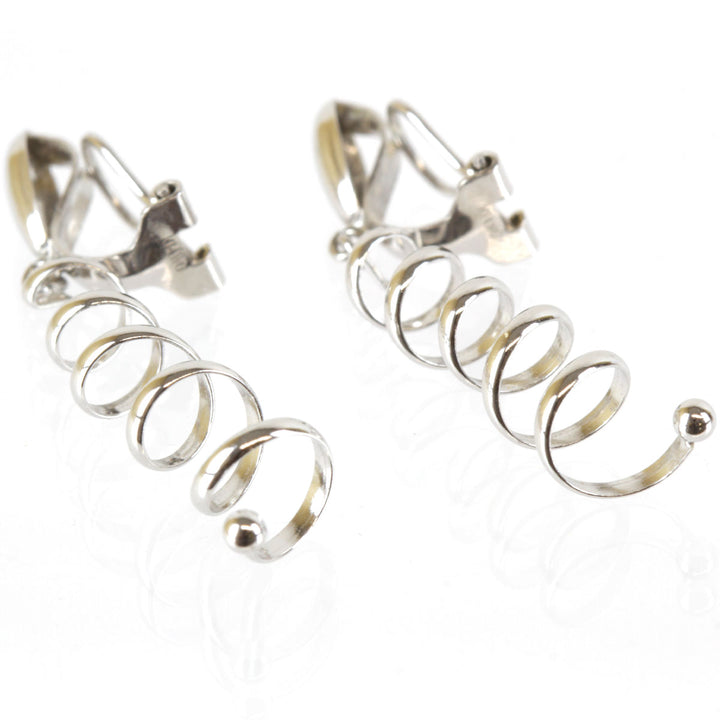 美品『USED』 K14WG 
 ばね形 イヤリング
 1.9g
