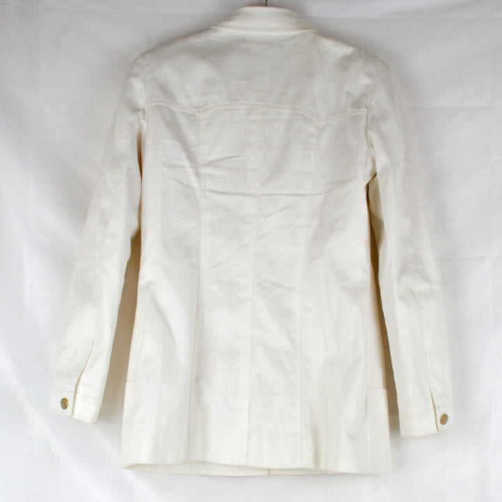 『USED』 
CHANEL シャネル 
 ジャケット カバーオール 
コットン/シルク  ホワイト