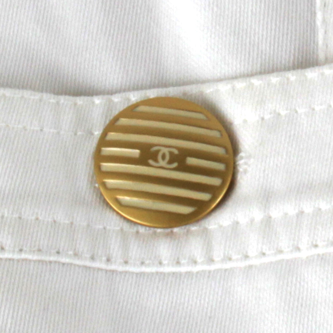 『USED』 
CHANEL シャネル 
 ジャケット カバーオール 
コットン/シルク  ホワイト