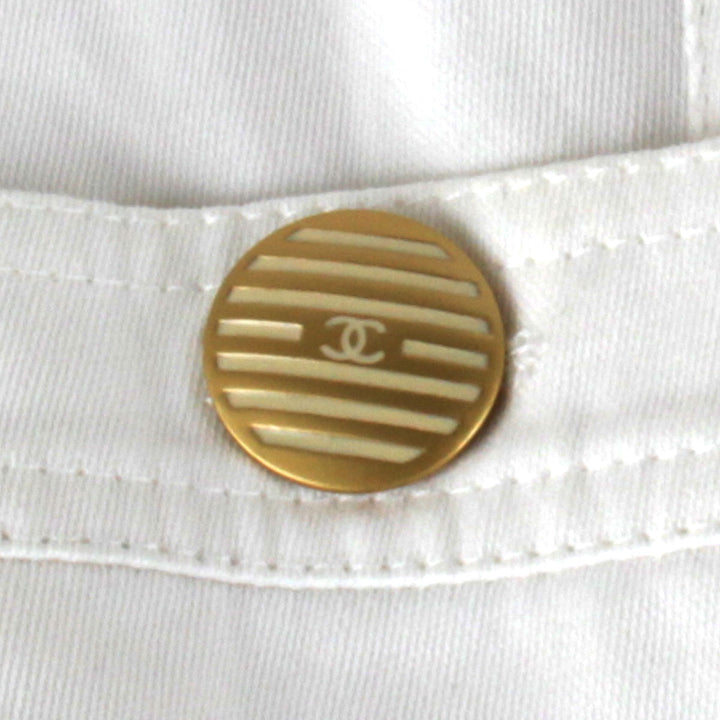 『USED』 
CHANEL シャネル 
 ジャケット カバーオール 
コットン/シルク  ホワイト