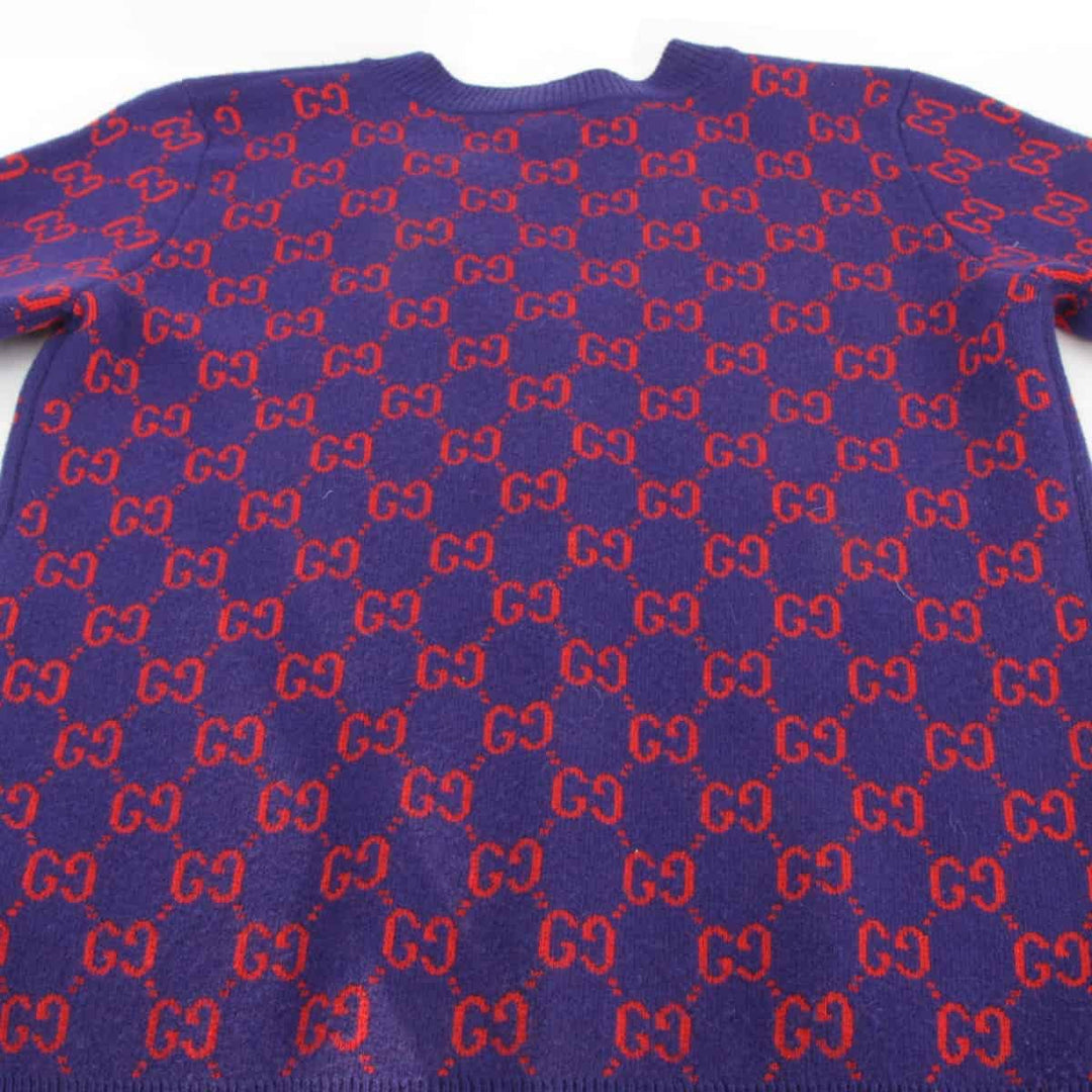 美品『USED』 
GUCCI グッチ 
 カーディガン 
ウール ブルー