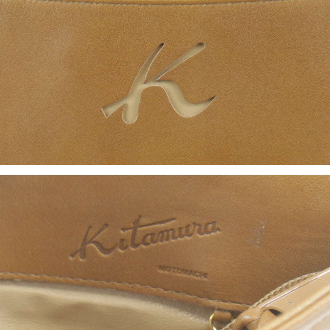 『USED』 
Kitamura キタムラ 
 ワンショルダー ショルダーバッグ 
レザー キャメル